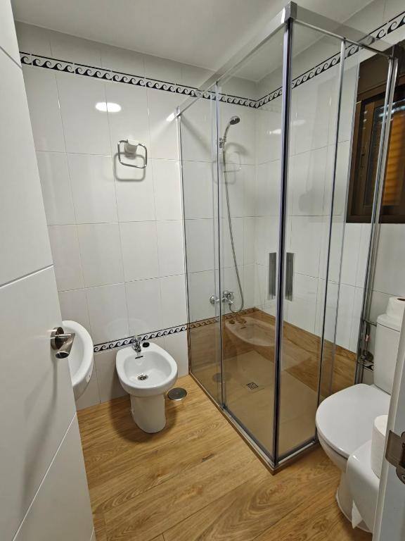 Private bathroom with shower